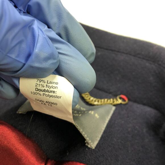 J. Crew 10 Stadium Cloth Nello Gori Wool Double Breasted Gold Button Jacket - Picture 16 of 16